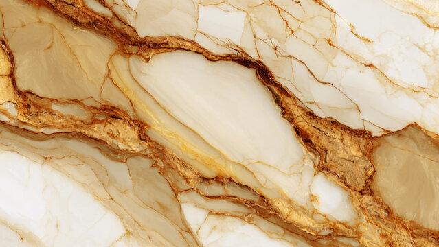 Beautiful white marble texture with golden veins for luxurious interior design and decoration