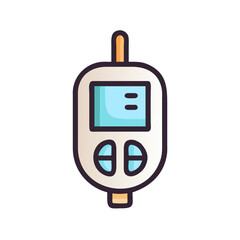 Obraz premium Digital Medical Monitor Healthcare Flat Icon