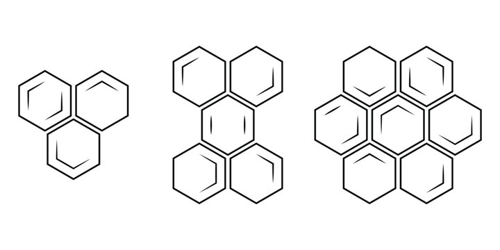 Honeycombs icon line icon. linear style vector symbols collection. Natural honeycomb icons collection. Beeswax hive icons. seamless hex background. abstract honeycomb cell. Honeycomb bee icon. eps 10