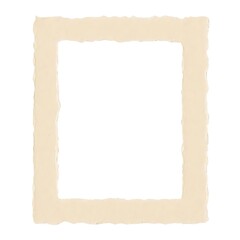 Handcrafted torn paper border with delicate fiber texture, neutral spring color paper