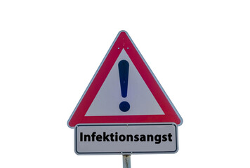 Schild Infektionsangst freigestellt