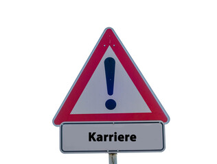 Karriere Schild isoliert