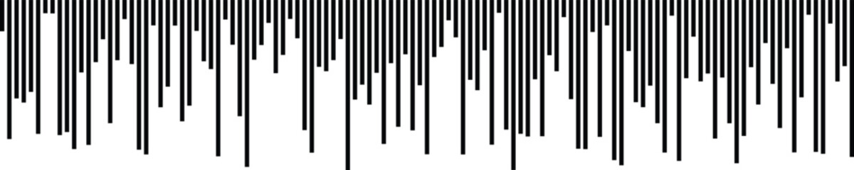 Abstract vertical lines cascading downwards on a white background, representing data flow