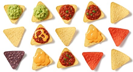 A variety of crackers with different toppings