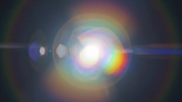 Light reflection causes colorful patterns on dark surface during early morning hours
