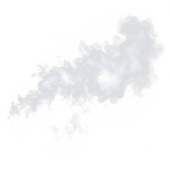Naklejka premium White smoke puff overlay PNG transparent background steam effect