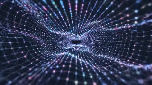 Exploring a virtual space with dynamic lights and patterns at high speed