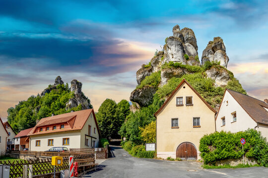 Blick auf T&uuml;chersfeld, Pottenstein, Deutschland 