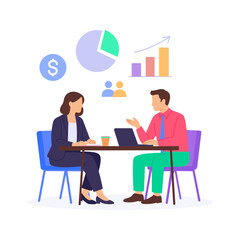 Mentorship Networking, building guidance relationships through professional connections, Flat vector character illustration