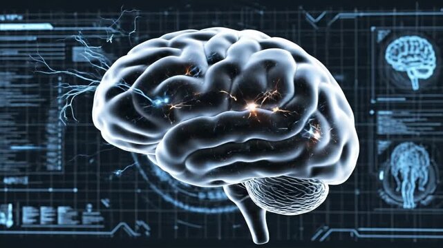 Understanding brain functions through visual representation of neural pathways and patterns in a digital format