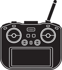 Vector remote control rc transmitter black icon