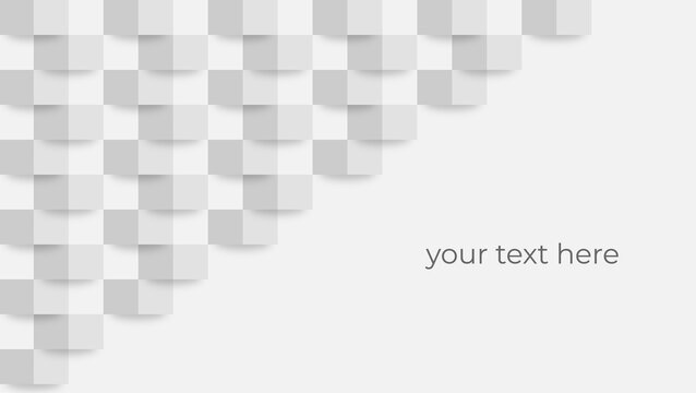 Abstract ligth gray 3d cube pattern background with text space- A sophisticated gray vector background for business company cards	with space for text. 