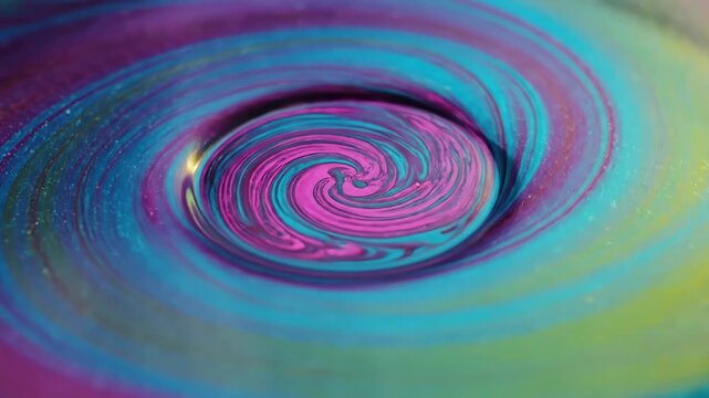 Multicolored swirling pattern with shades of blue purple and yellow hues