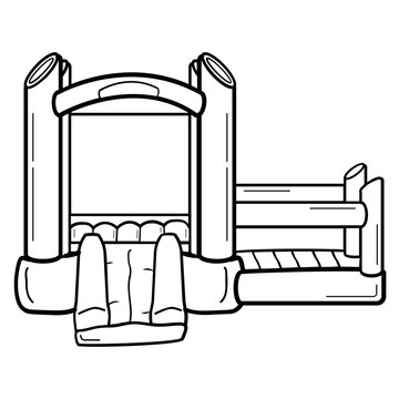 inflatable bouncy castle concept,Kids Jumping house vector icon design
