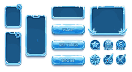 Set of blue icons representing various electronic devices and tools