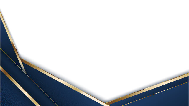 Luxury Blue Gradient Gold Glitter Corner Border Layout