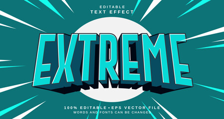 Editable text style effect - Extreme text style theme. © Artzi