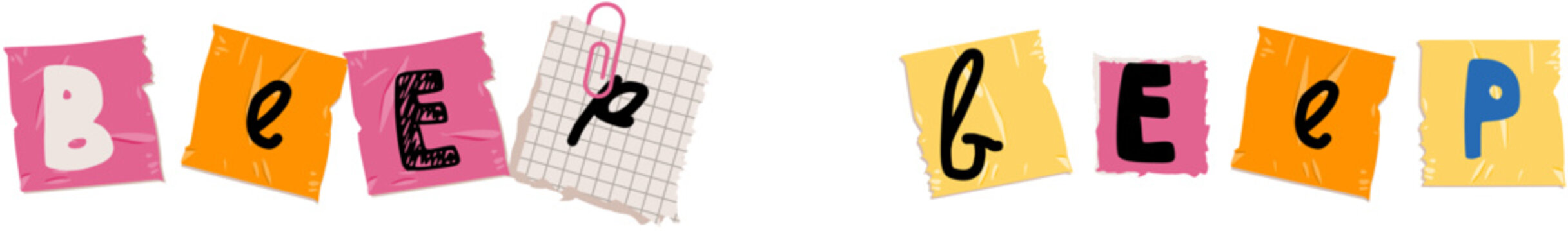 Beep beep text in 90s pager communication style