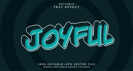Editable text style effect - Joyful text style theme.