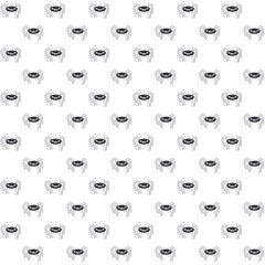 mixed seamless pattern, tree leaf animals etc