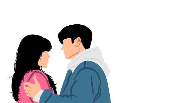 a couple in love, a love relationship