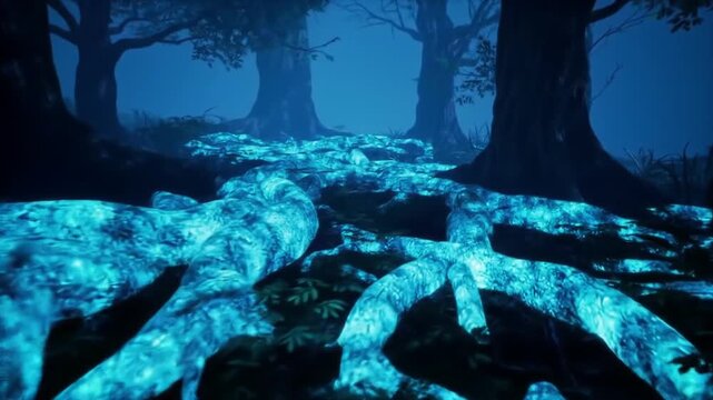 Mysterious Roots in Forest