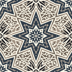 Seamless geometric star pattern wallpaper design vector art ornament texture background