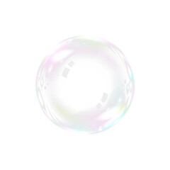 Clean transparent soap bubble overlay PNG shiny design