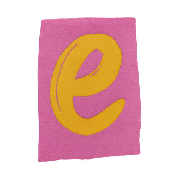 PNG Colorful textured letter illustration.