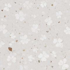 Subtle Terrazzo Texture with Minimal Clover Inlay Pattern Background