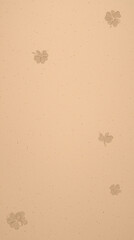 Vertical Recycled Kraft Paper Background with Subtle Clover Stamp Copy Space