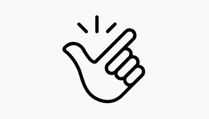 Obraz premium Hand Snap Icon Quick Action Symbol