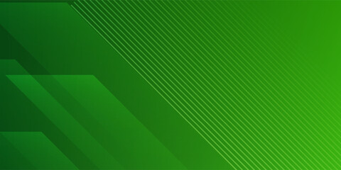 Obraz premium Abstract Green Geometric Background with Diagonal Speed Lines