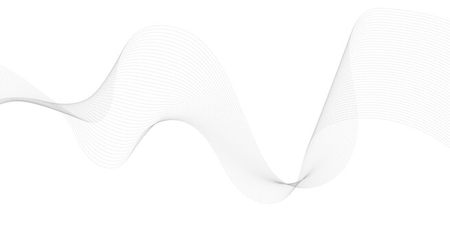 Dynamic flowing wave lines design element. Futuristic technology, Abstract grey, white smooth element swoosh speed wave modern stream background. 