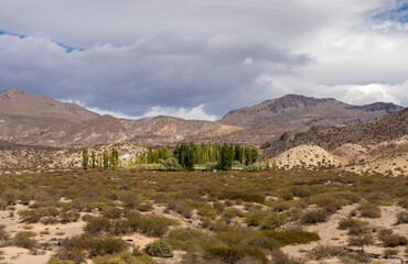 mountain landscape with blue sky
