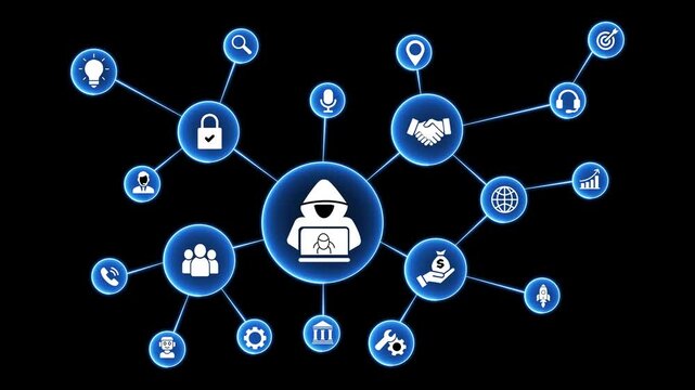 Ai tools or neon box. Multi function for Agentic AI technology motion background. Multi agent AI systems, Automate daily Tasks Smart AI solutions improve efficiency, Automate repetitive ...4k video