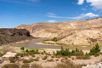 mountain landscape with blue sky