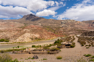 mountain landscape with blue sky