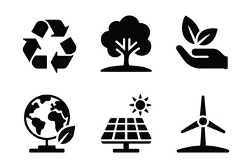 Eco-Friendly Icons: Sustainability, Recycling, and Renewable Energy