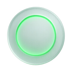 PNG Glowing green circular button