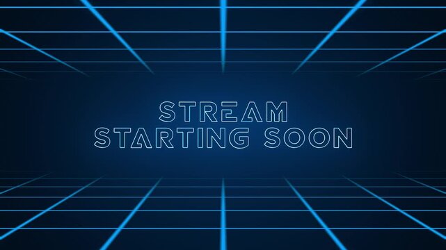 Starting Streaming Soon Stream Video Background Retro Grid Motion Graphic	