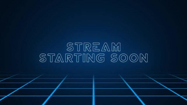 Starting Streaming Soon Stream Video Background Retro Grid Motion Graphic	