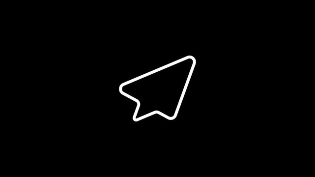 Rocket icon abstract line art animation. Rocket icon line animation. Rocket symbol one line drawing animation