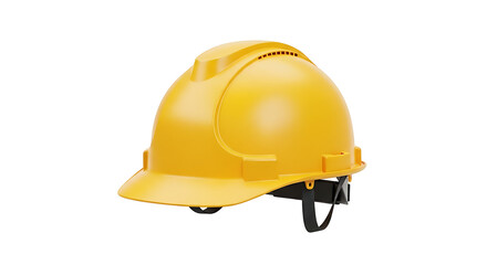 Fototapeta premium Safety First: A vibrant yellow safety helmet, essential gear for construction workers and other professionals, highlighting safety