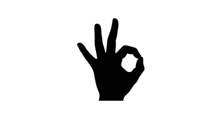 Obraz premium Hand Making OK Gesture, Expressing Approval and Positivity on Isolated White Background