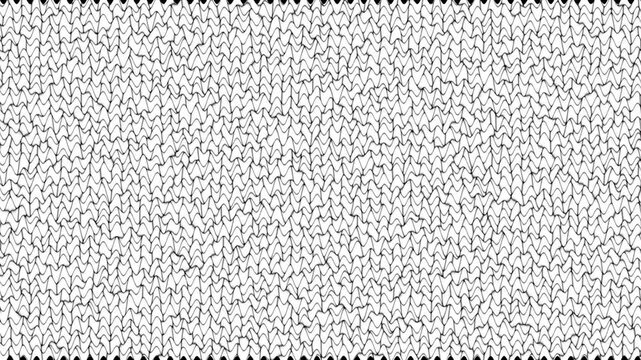 Intricate black and white knitted fabric texture