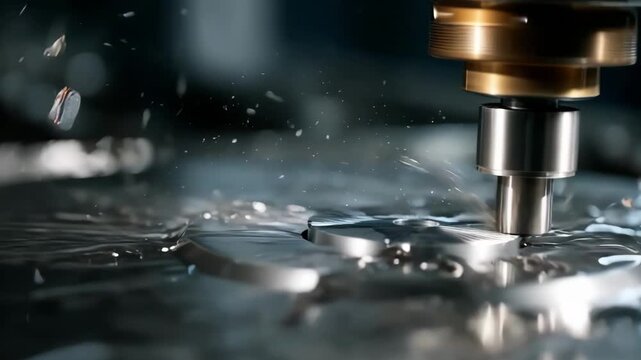 Medium shot featuring the precision process of mixing metals to form a highperformance alloy aimed at boosting wear resistance and durability.