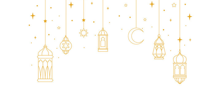 Golden islamic lantern ramadan kareem background. Islamic decorative lanterns Illustration, ramadan lantern, eid lantern.