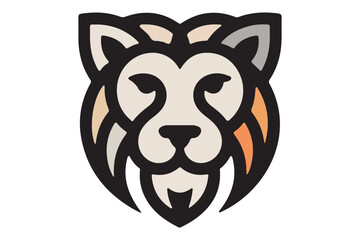 Minimalist Lion Head- Elegant King of Jungle Symbol for Premium Branding.