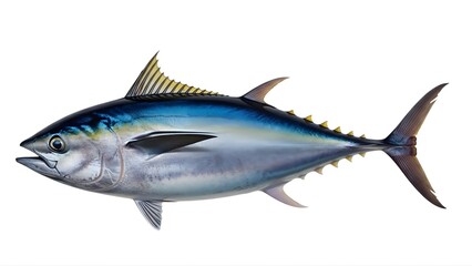 Fototapeta premium A tuna fish swimming on transparent background